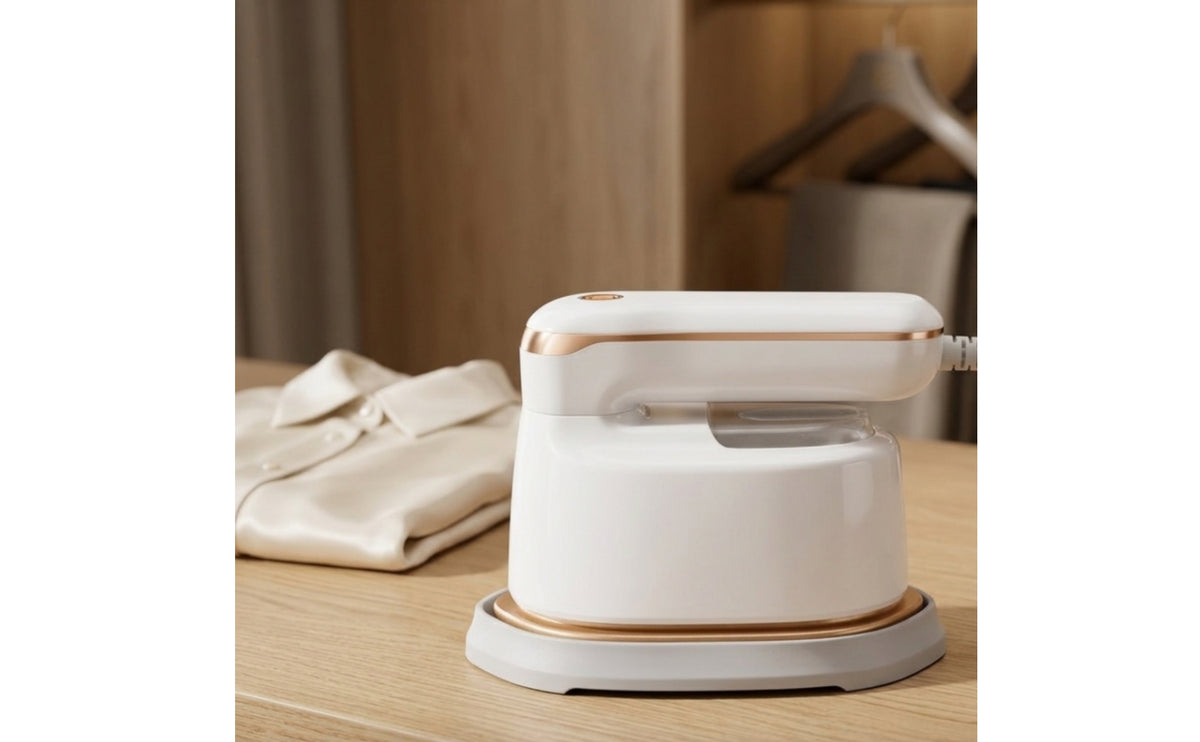 Compact Handheld Steam Iron Portable Handheld Garment Steamer Corded Steam Iron with Base 2-in-1 for Home, Travel