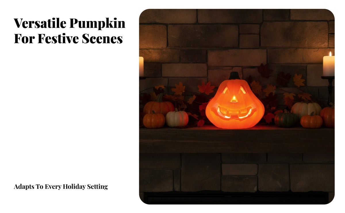 Spooky Halloween Pumpkin Ornament Decorative Halloween Pumpkin Decoration Indoor Pumpkins Compact for Party Hosts, Photo Backdrops, Haunted Houses, Display Shelves