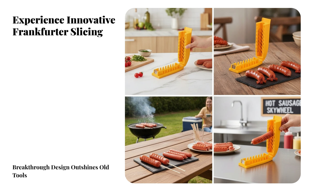 Foldable Hot Dog Cutter Hinged Decorative Frankfurter Slicer Manual Frankfurter Cutter