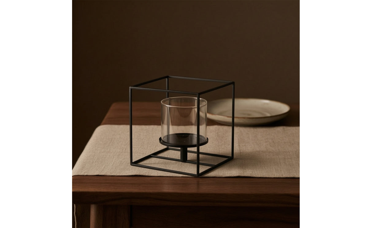 Minimalist Geometric Candle Holder Modern Metal Candle Holder Tabletop Candelabra Nordic for Shelves