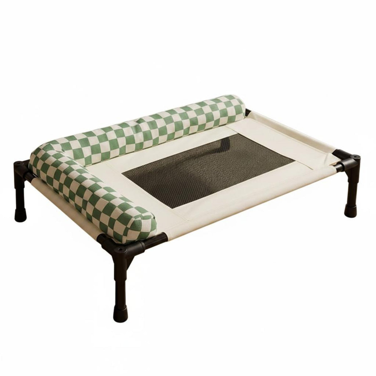 Elevated Pet Bed with Bolster Breathable Elevated Pet Bed Indoor Raised Pets Cot for Bedroom