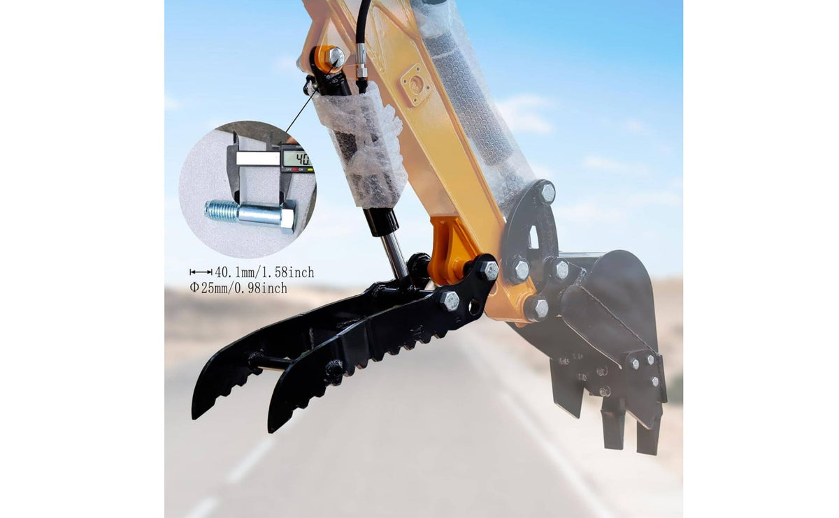 Serrated Rim Hydraulic Excavator Thumb Adjustable Excavator Thumb Clamp Heavy Equipment Part for Construction, Landscaping, Demolition, Farming
