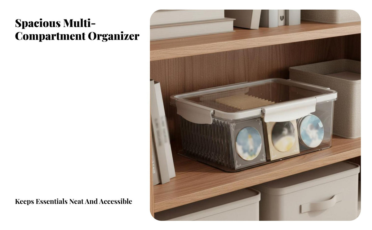 Decorative Pin Display Case Sealed Collectible Pin Organizer High Clearness Acrylic Card Storage Bin for Collectors, Hobbyists, Desk