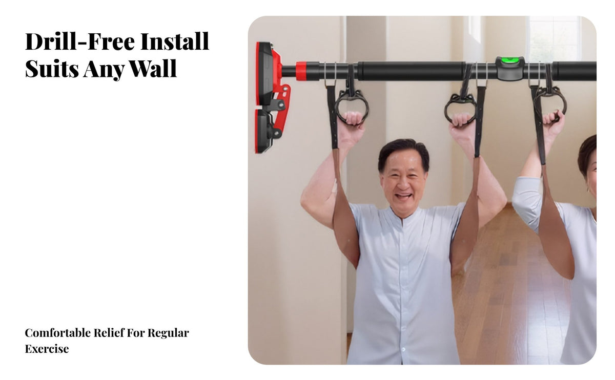 Doorway Pull-up Bar Heavy Duty Doorway Pull up Bar Sturdy Steel Construction Hanging Back Stretcher for Adults, Seniors