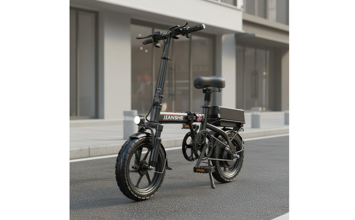 High Speed Engine Portable Folding Electric Bike Anti-Slip Tires Folding Electric Bicycle App Control Compact Electric Cycle Smart Unlock for Commuting, Travel