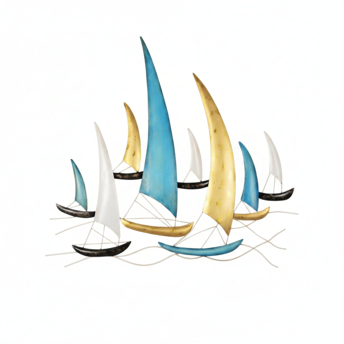 Metal Sailboat Wall Art Modern Sailboat Wall Artistic and Simple to Hang for Entryway