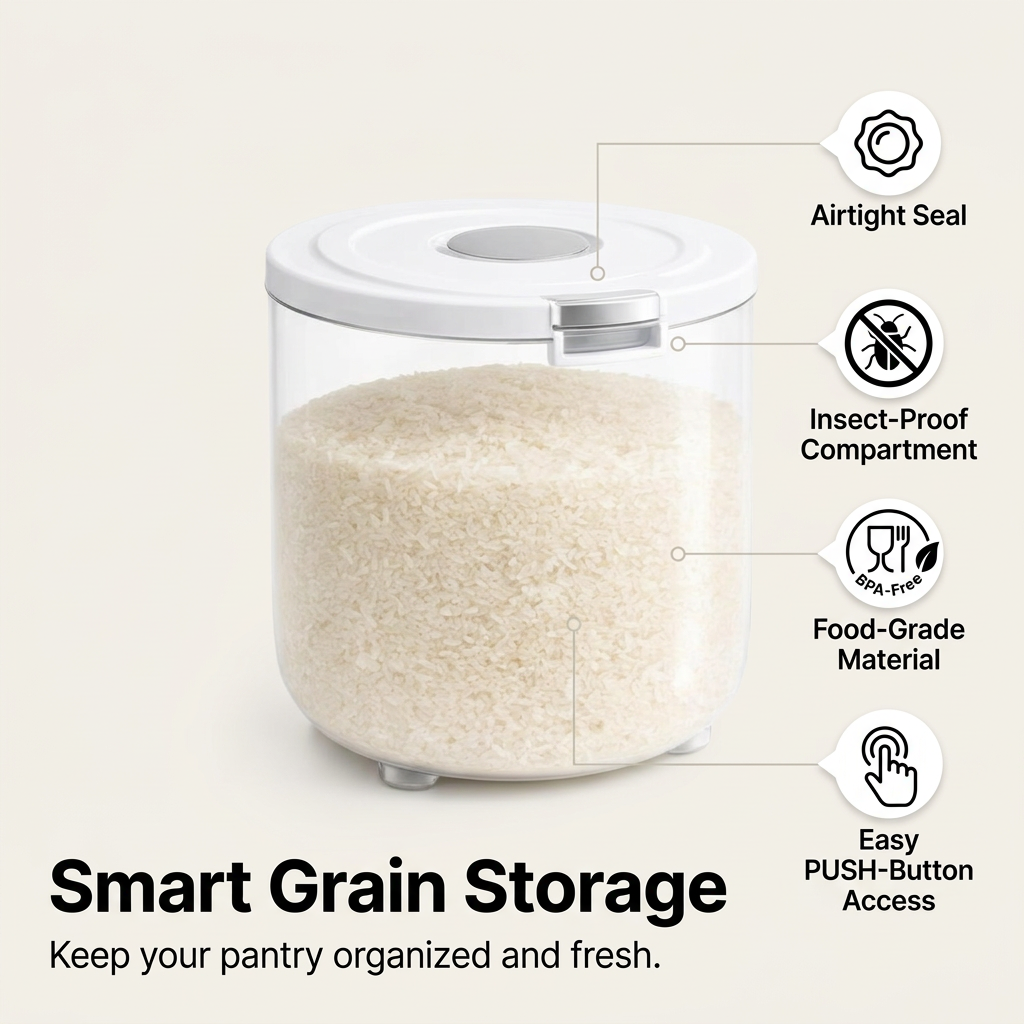 Airtight Food Storage Containers for Dry Food, Cereal Storage Containers, Kitchen Organisers, Pantry Storage, Food Storage Containers Kitchen