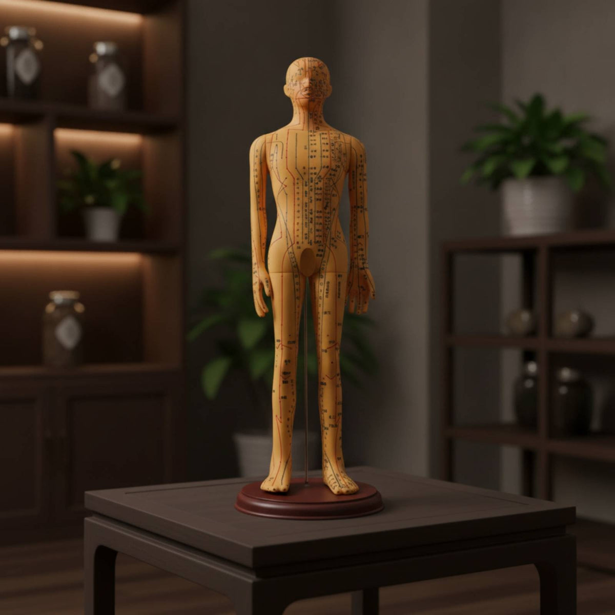 Human Acupoint Model with Booklet Acupoint Model Point Mannequin Resistant with base for Practitioners, Practice Setting