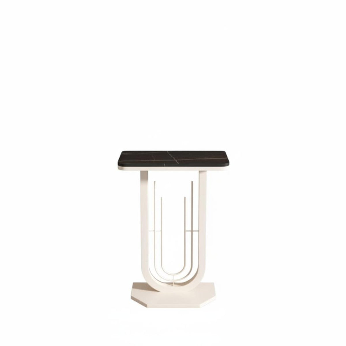 Sintered Stone Top Plant Stand Waterproof Floor Standing Display Pedestal Narrow Console Table Heat Resistant for Living Room