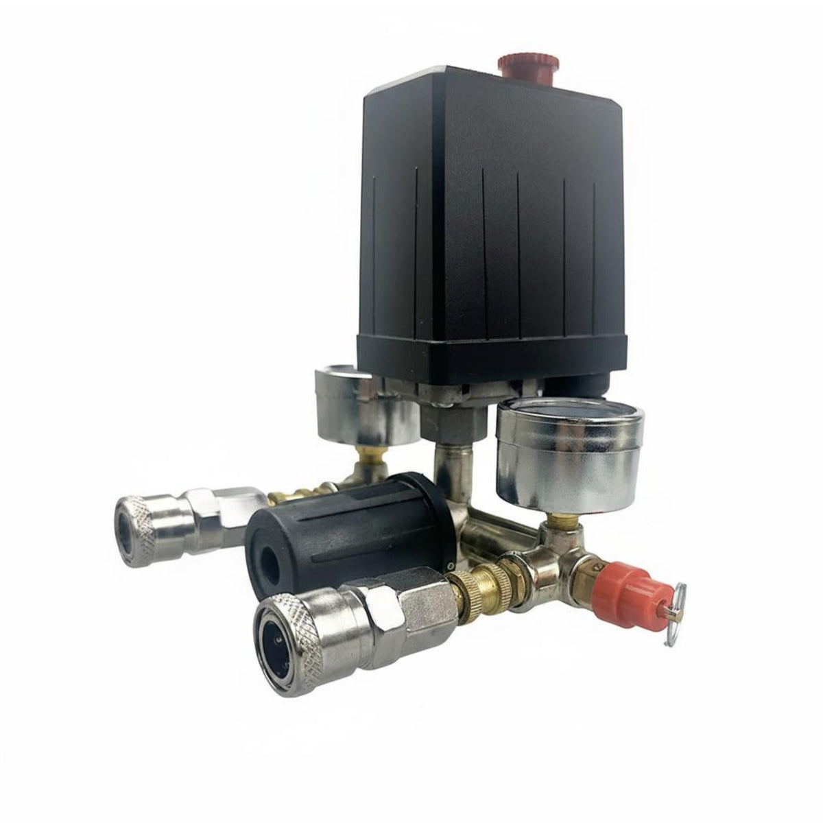 Quick Couplings Pressure Switch with Gauges and Valves Air Compressor Pressure Switch Assembly Tool Accessory
