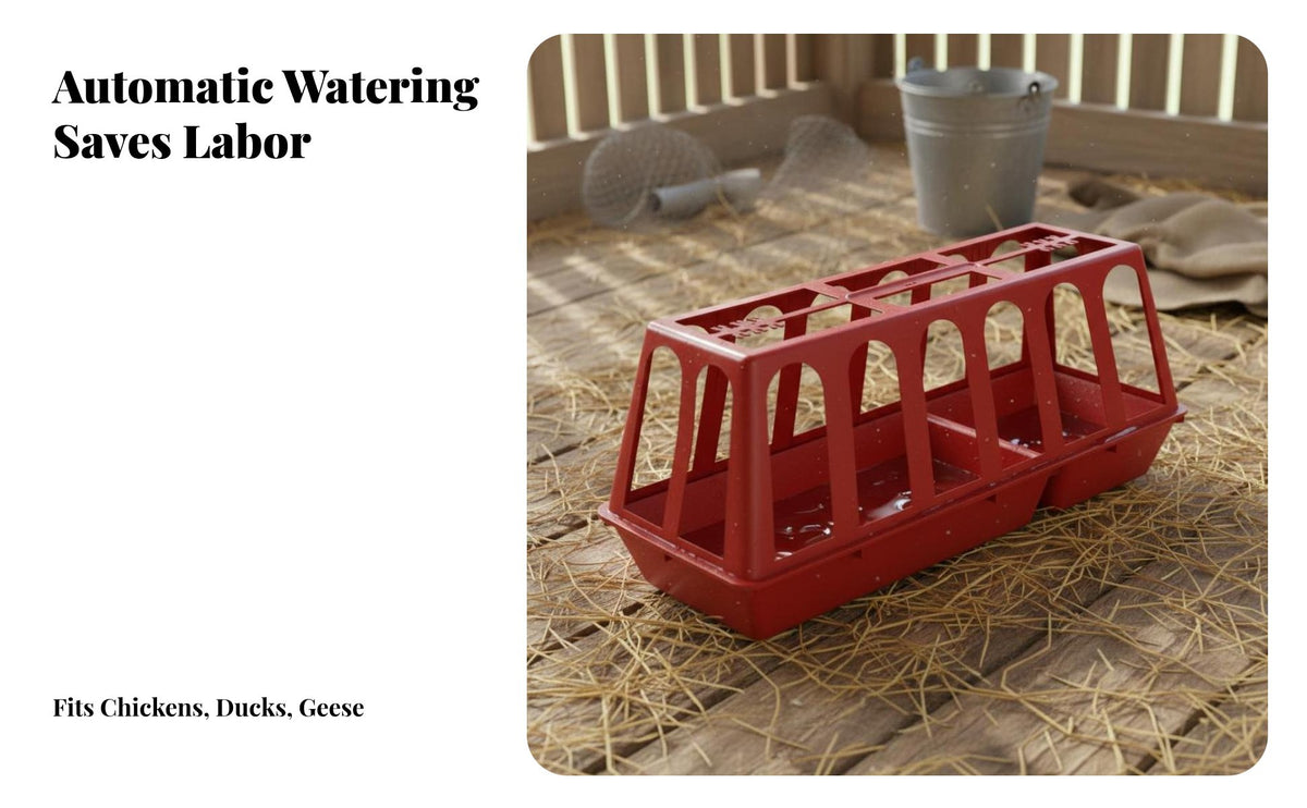 Fowl Waterer Sturdy Automatic Chicken Drinker Thickened Weight-Driven Fed Chicken Waterer for Farmers, Homesteaders, Backyard, Outdoor, Barn