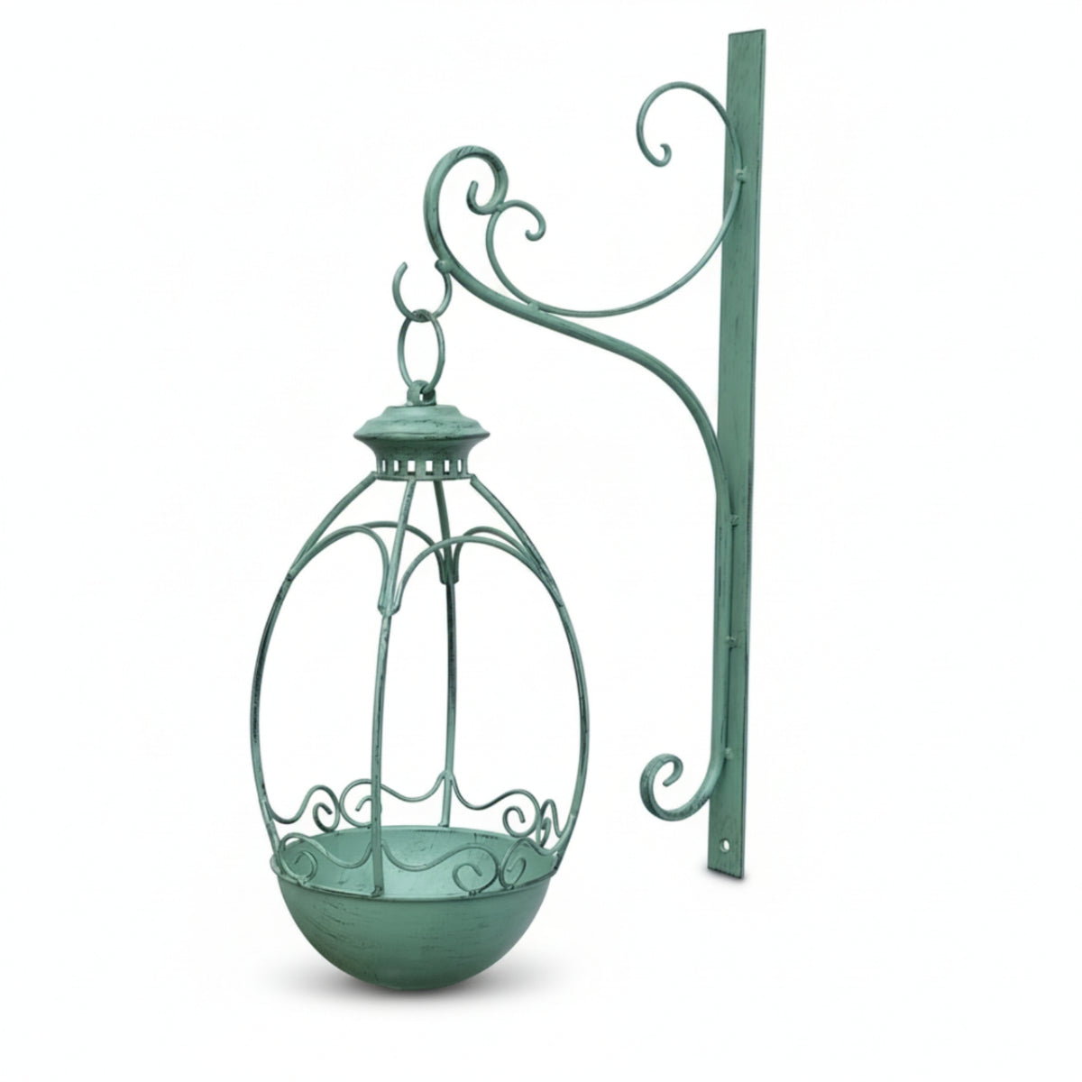 Decorative Scroll Wrought Iron Planter Bracket Arched Frame Plant Hanger