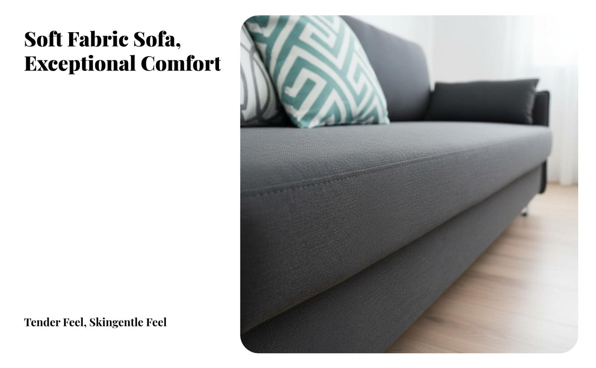 Removable and launderable Cover Folding Mattress Couch Foldable Design Upholstered Fold-extendable Bed two-in-singleUse Sleeper Sofa Space-Saving for Small Apartment Dwellers, Guest Hosts, Homeowners, Bedroom, Office
