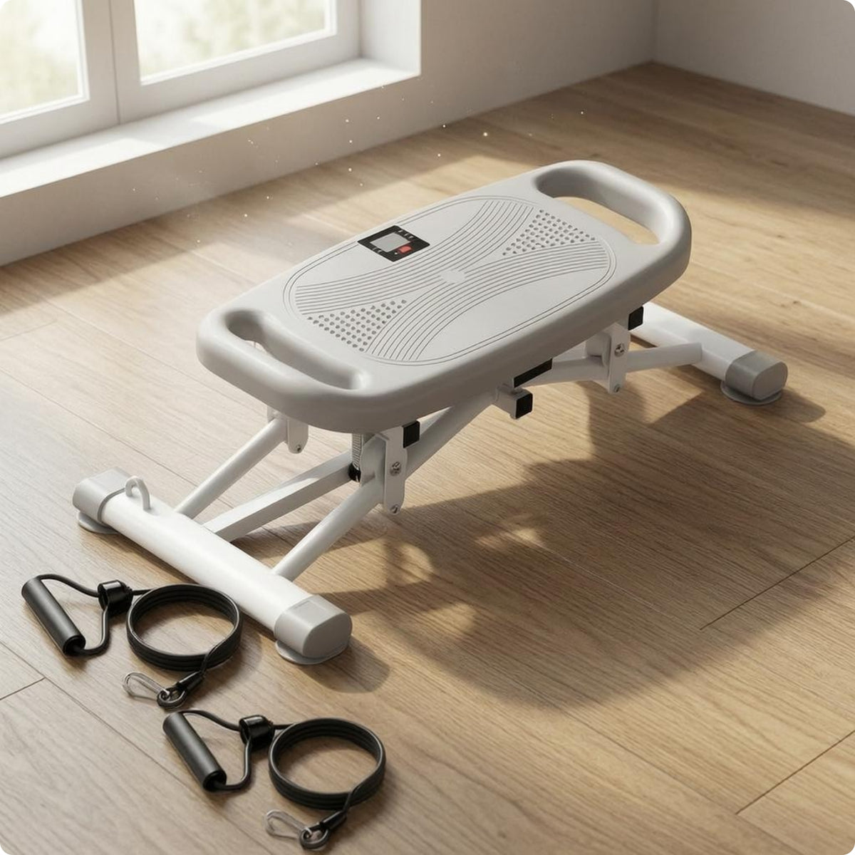 Ski Simulator Built-in Display Ski Exercise Machine Rubber-Capped Feet Fitness Equipment