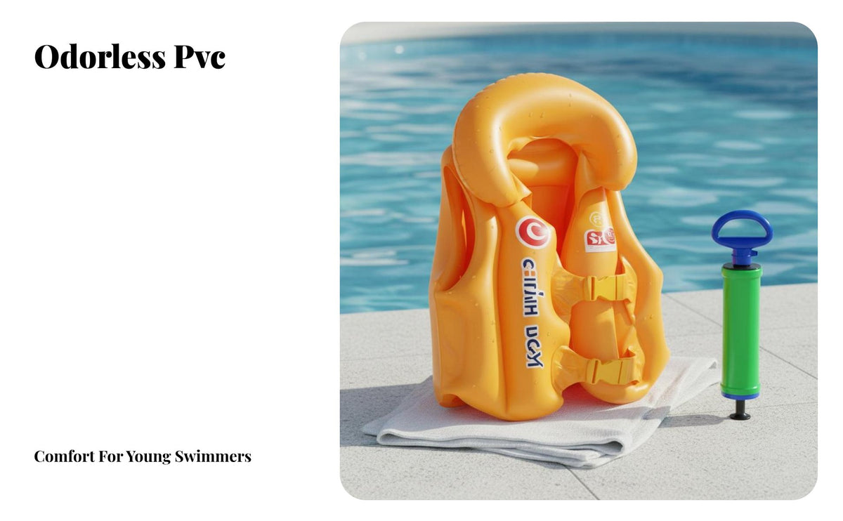 Kids Inflatable Swim Vest Thickened Material Child Swim Vest Secure Fit Child Buoyancy Aid for Beginner Swimmers, Young Children, Beach, Lake