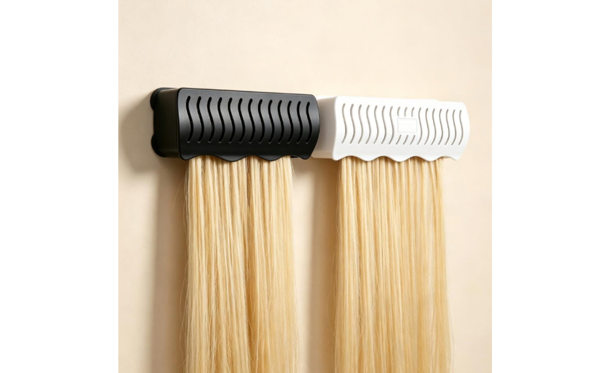No-Drill Hairpiece Storage Bracket Space-Saving Wall Hairpiece Hanger Vented for Stylists, Dressing Room, Salon, Bathroom