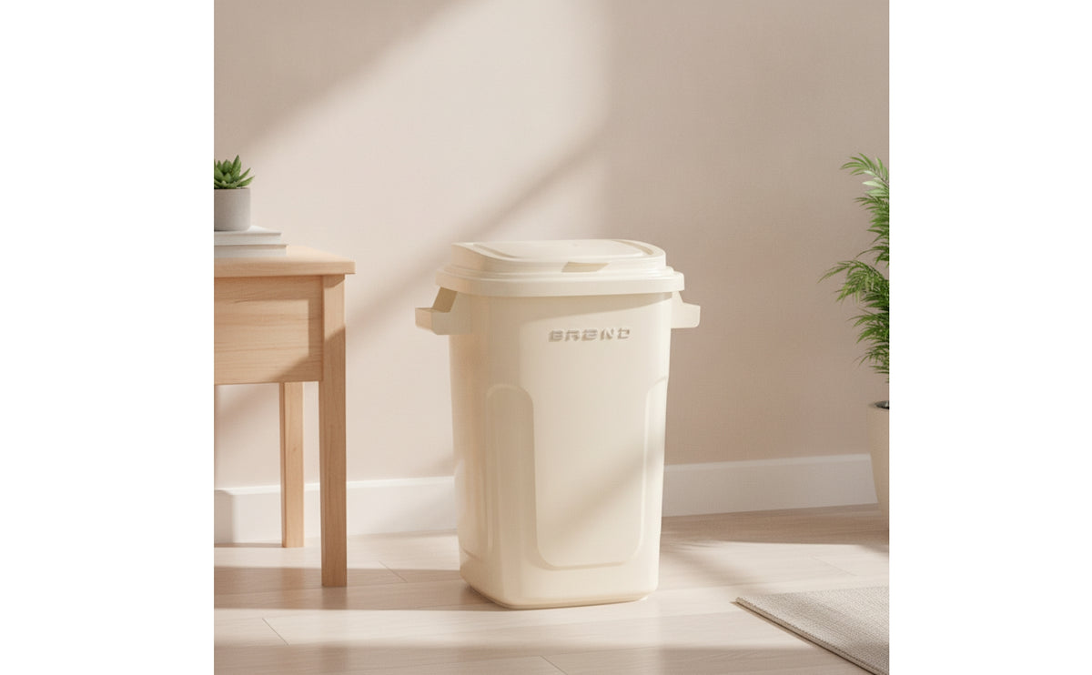 Compact Trash Bin with Lid Modern Trash Can with Lid Lightweight Wastebasket Convenient for Apartment