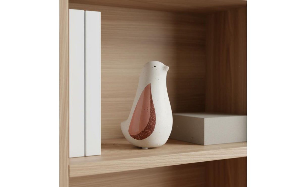 Ceramic Bird Figurine Cute Cartoon Bird Ornament Compact Decor