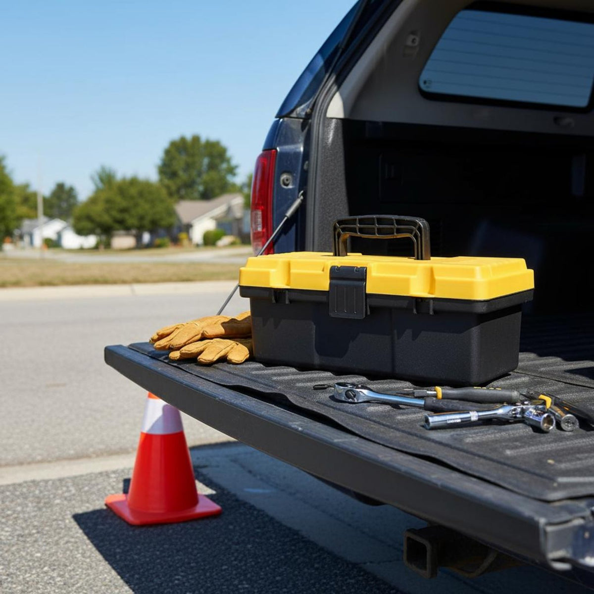 Portable Secure Latches Heavy Duty Tool Case Lockable Large for Electricians, Construction Workers, Workshop, Garage, Job Site