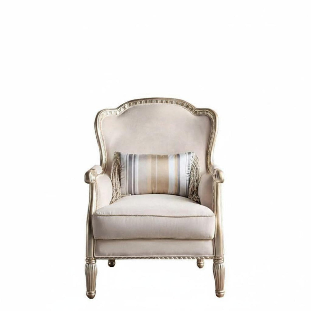 3 Pieces French design Ornate Carved Frame Couch Set Neotraditionalal Design Living Room Furniture Light Luxury Lounge Suite Floral Carvings for Interior Designers, Families, Homeowners, Hotel Lobby, Reception Area, Den, Office