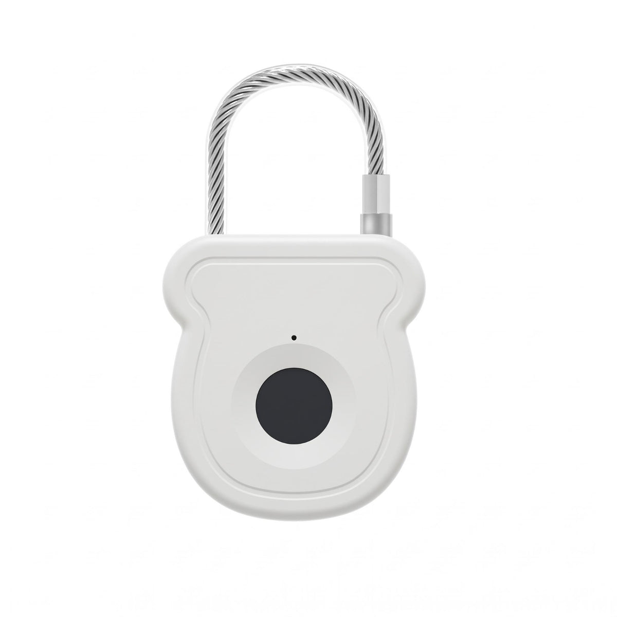 Type-C Charging Rechargeable Biometric Padlock 20 Fingerprints Biometric Cable Lock Keyless Entry Biometric Cable Lock Portable for Travel