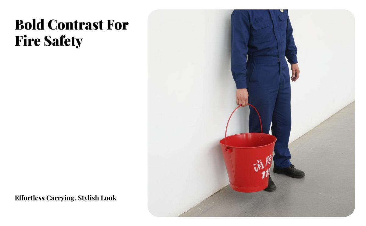 Space-Saving Semi-Circular Fire Pail Long-Lasting Stainless Steel Sand Pail High-Visibility Markings Wall-Mounted Fire Pail for Safety Away from Icers, Property Managers, Building Administrators, Corridors, Gas Stations, Public Buildings, Warehouses