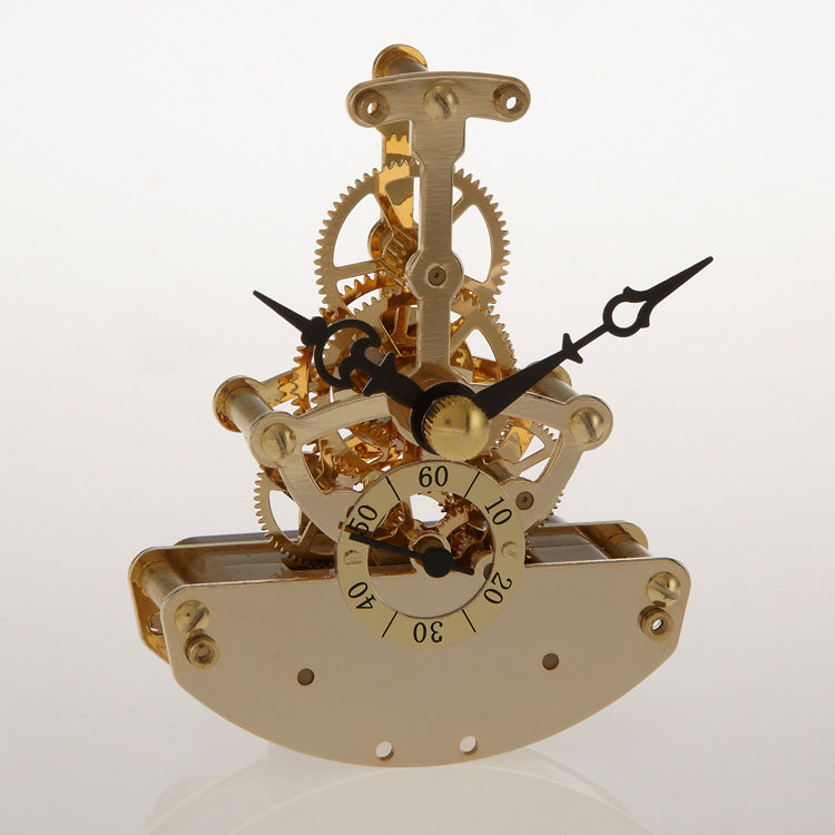 Vintage Gear Skeleton Quartz Clock Movement Mechanism for DIY Clock Repair