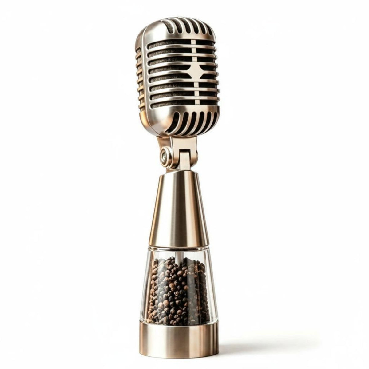 Pepper Mill Pepper Shaker Decorative Design MIC Shaped Seasoning Shaker with Handle Table Accessory for Kitchen Counter
