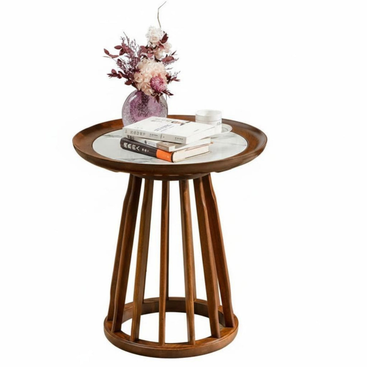 Round Pedestal Table Movable Home Furnishing Luxurious Design adaptable Use for Homeowners, Living Room, Next to Sofa, Entryway