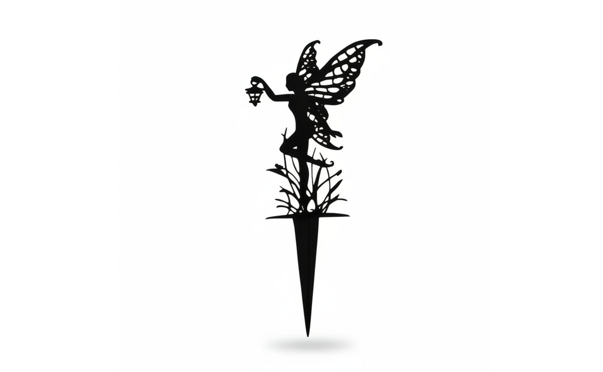 Whimsical Fairy Silhouette Stake Decorative Garden Stake with Fairy Silhouette Outdoor Garden Ornament Charming for Flower Beds, Lawn, Pathway Edges