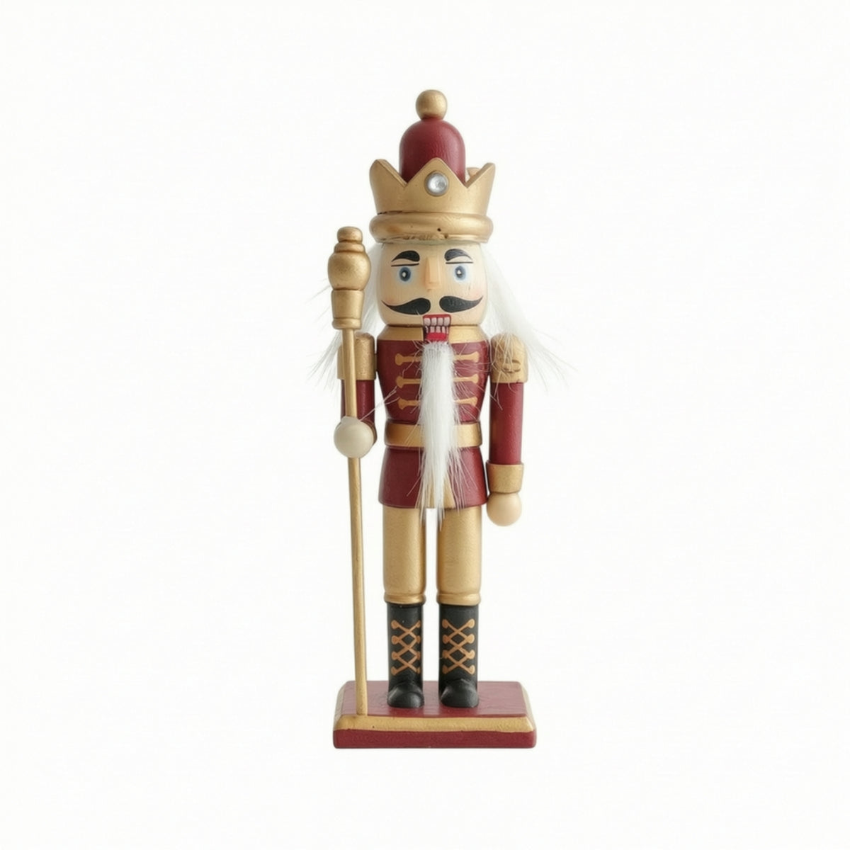 Nutcracker Guard Figurine Tabletop Wooden Nutcracker Hand-Painted Decoration for Collectors
