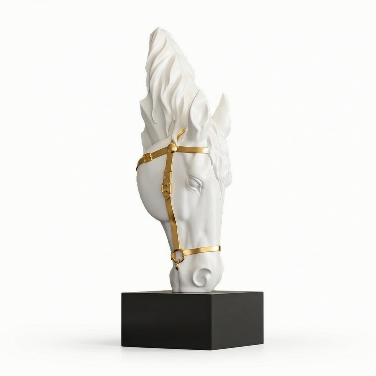 Horse Head Sculpture Tabletop Horse Head Statue Decorative Decor for Entryway, Bookshelf