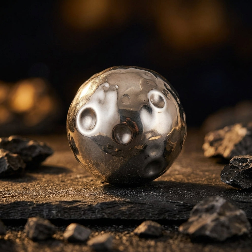 Home Bar Stainless Steel Whisky Stones for a Unique Gift for Him, Moon Shape Chilling Stones with a Polished Finish, Food Grade Barware, 55mm
