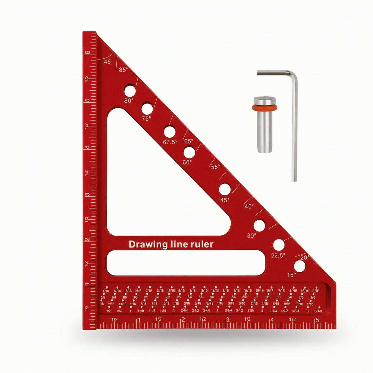 Triangle Square Accurate Woodworking Square Angle Measurer Wear-Resistant