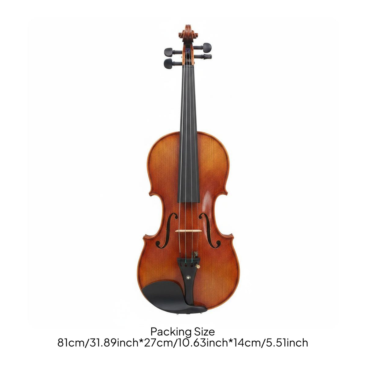 4/4 Violin Fine Tuners Full-Size Violin String Instrument Glossy Brown