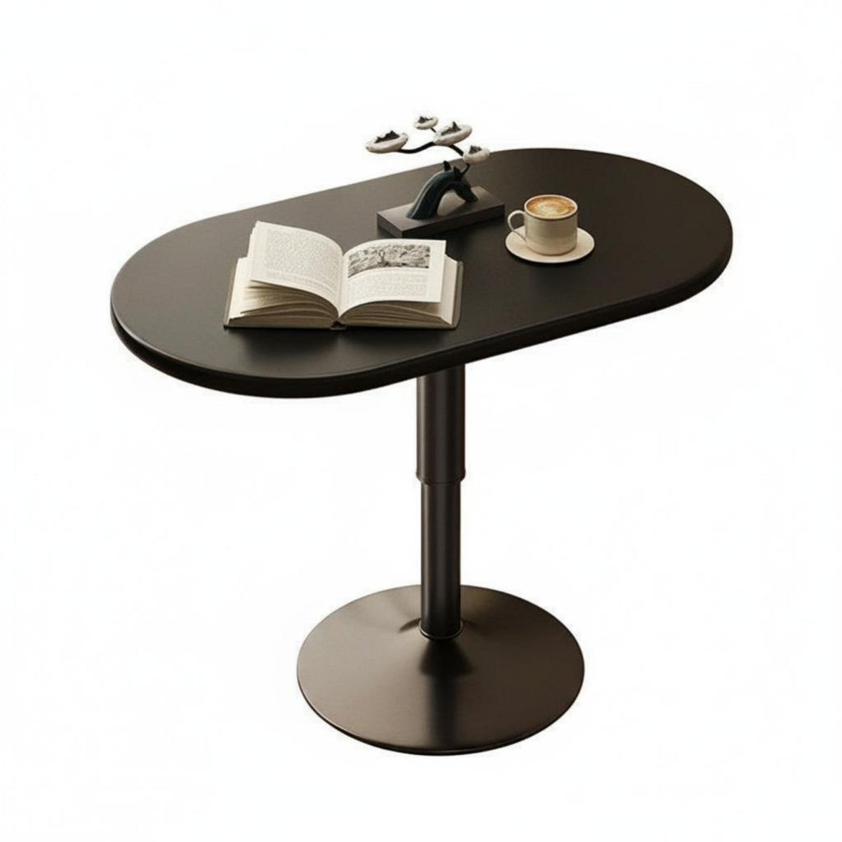 Minimalist Design Movable Coffee Table Multifunctional Adjustable Height Side Table Space Saving Living Room Furniture Sturdy & Long-Lasting for Apartment Dwellers, Homeowners, Telecommuting Workers, Bedroom, Balcony, Small Areas, Home Office