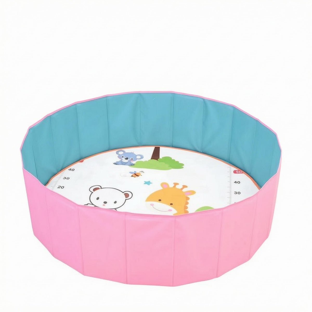 Stitched Panels Foldable Play Pool Round Indoor Play Pool Enclosed for Children, Kids