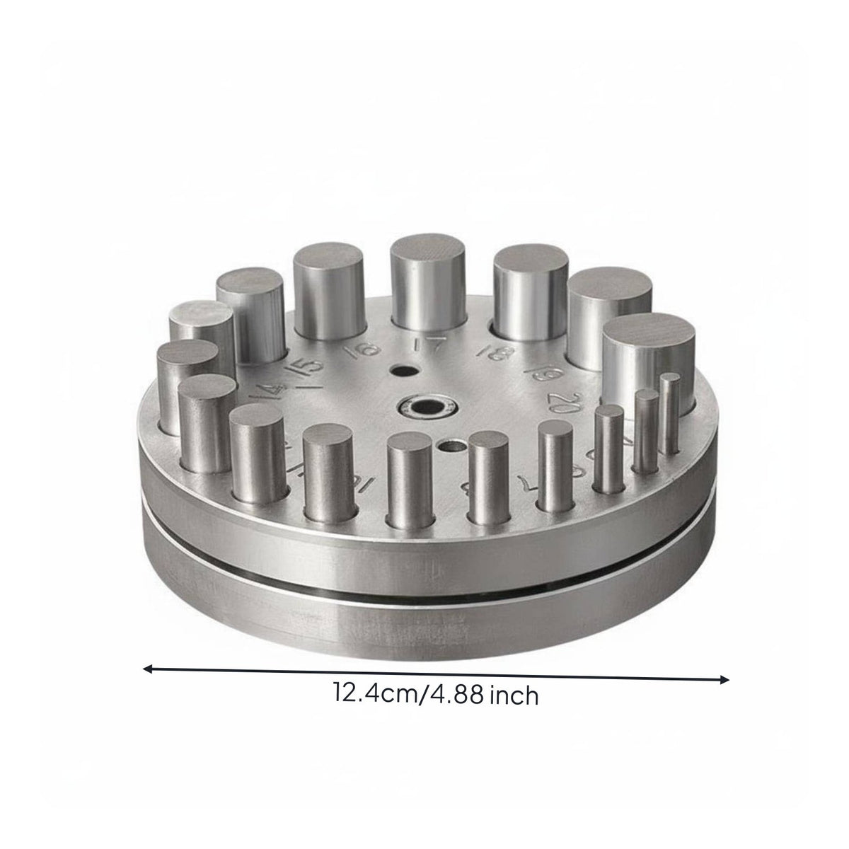 Multi Hole Disc Cutter Set Multiple-Size Jewelry Circle Punch Tool Metal Disc Punch Block for Goldsmiths, DIY Crafters