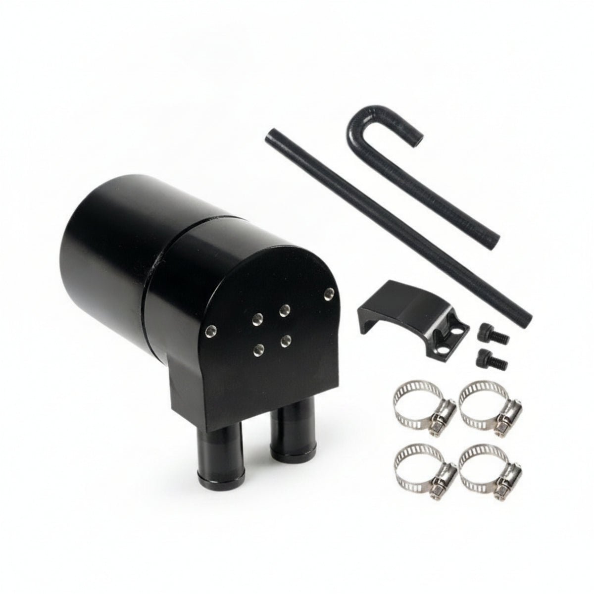 Black Oil Catch Can Kit Aluminum Oil Catch Tank with Hoses Compact Automotive Part Durable for Mechanics