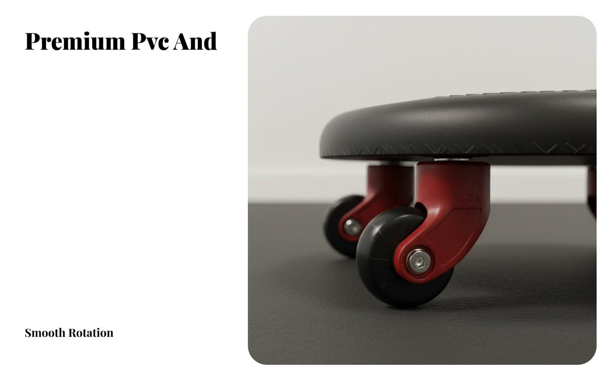 Silent Wheels 4-Wheel Ab Roller Disc Anti-Slip Surface Ab Roller Disc Floor-Friendly 4 Wheel Core Slider Compact Design for Home Gym