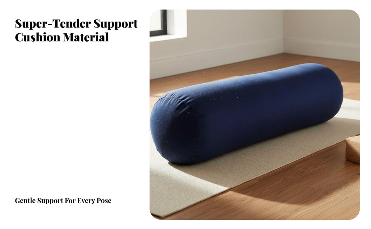Stretching Exercise Bolster PP Filled Stretching Exercise Pillow Multi-Pose Use Meditation Bolster for Women, Meditators, Stretching, Home Gym