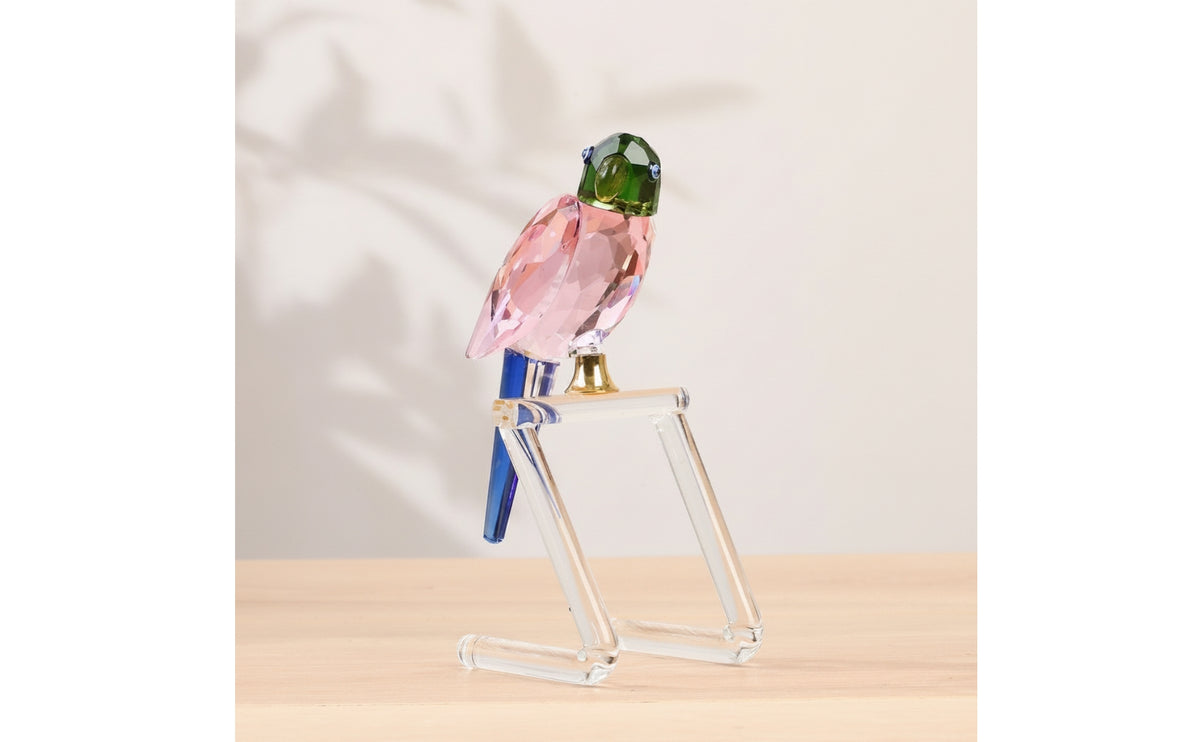 Bird Ornament Faceted Bird Figurine Tabletop Decor for Shelf