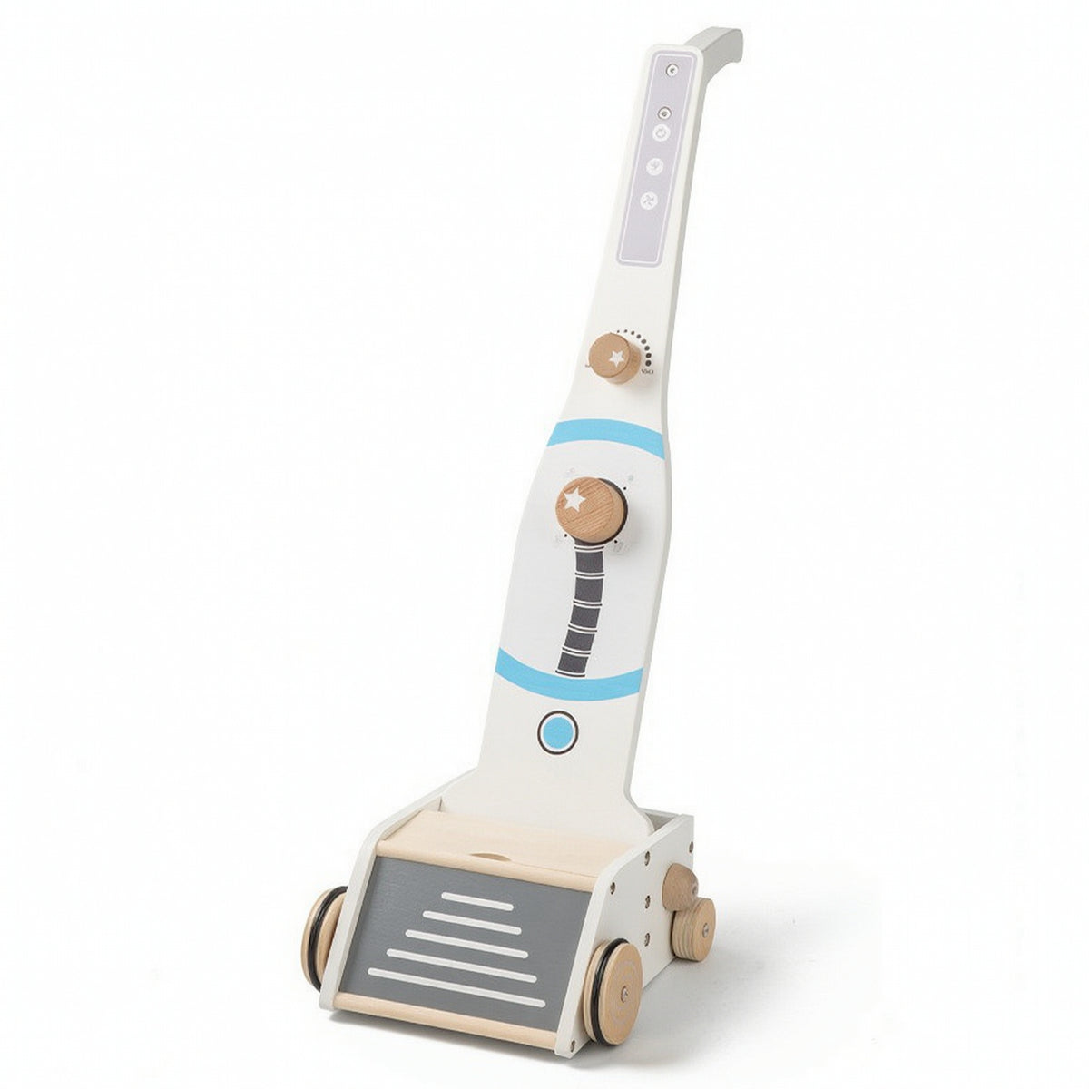 Toy Vacuum Cleaning Machine Interactive Wooden Toy Vacuum Child-Sized for Young Children, Daycare