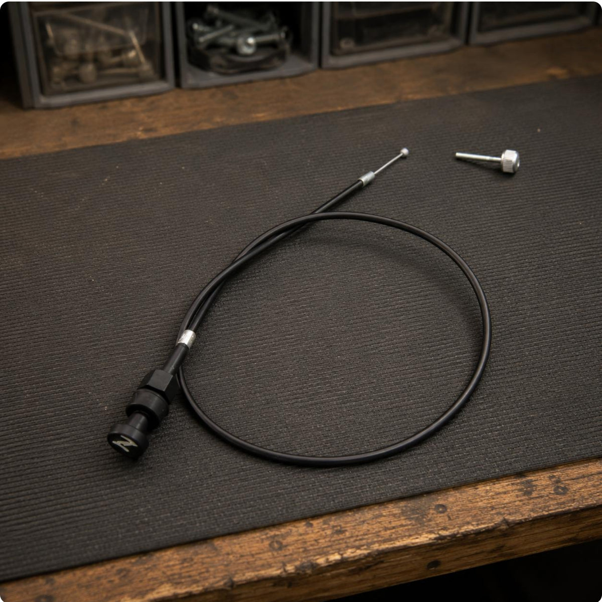 Flexible ATV Choke Cable Black Dirt Bike Choke Cable Plastic End Fittings Engine Part Outer Sheath