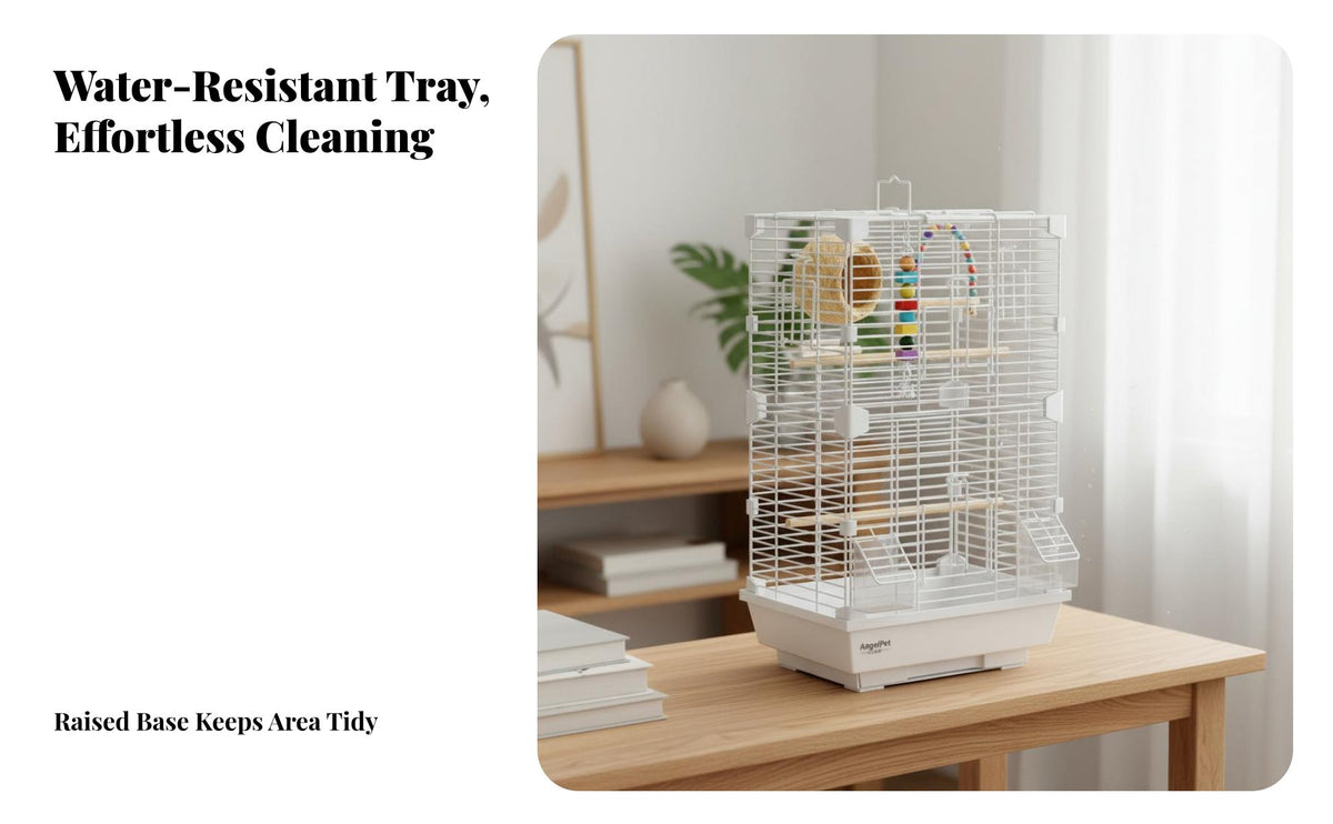 Spacious Interior Cockatiel Villa Enclosure Easy to Clean Budgie Flight Enclosure Slide-out Tray Pet Enclosure Sturdy Construction