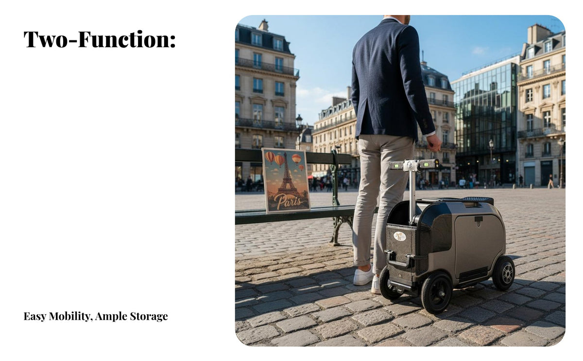 High Load Capacity Rideable Electric Suitcase Airport Security-Approved Smart Lock Rideable Luggage USB Charging Port Travel Gear Removable Battery for Frequent Flyers, Business Professionals, Tech Enthusiasts, Airport, Train Station, Convention Center