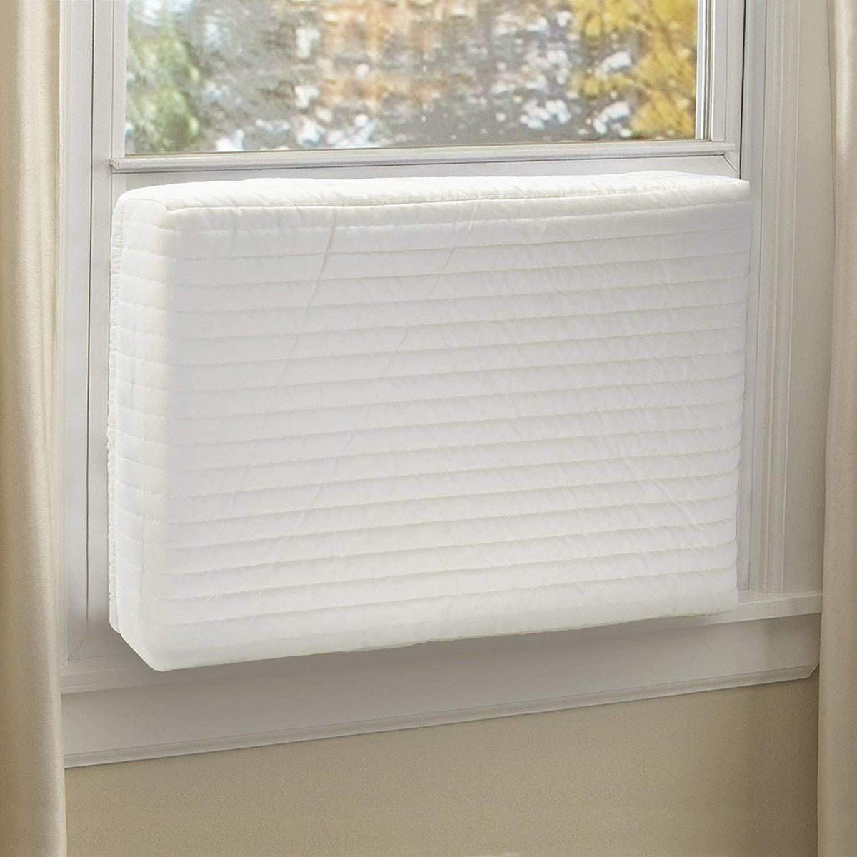 Indoor Air Conditioner Cover Double-Layer Dustproof Thermal Insulation Anti-Draft Protector