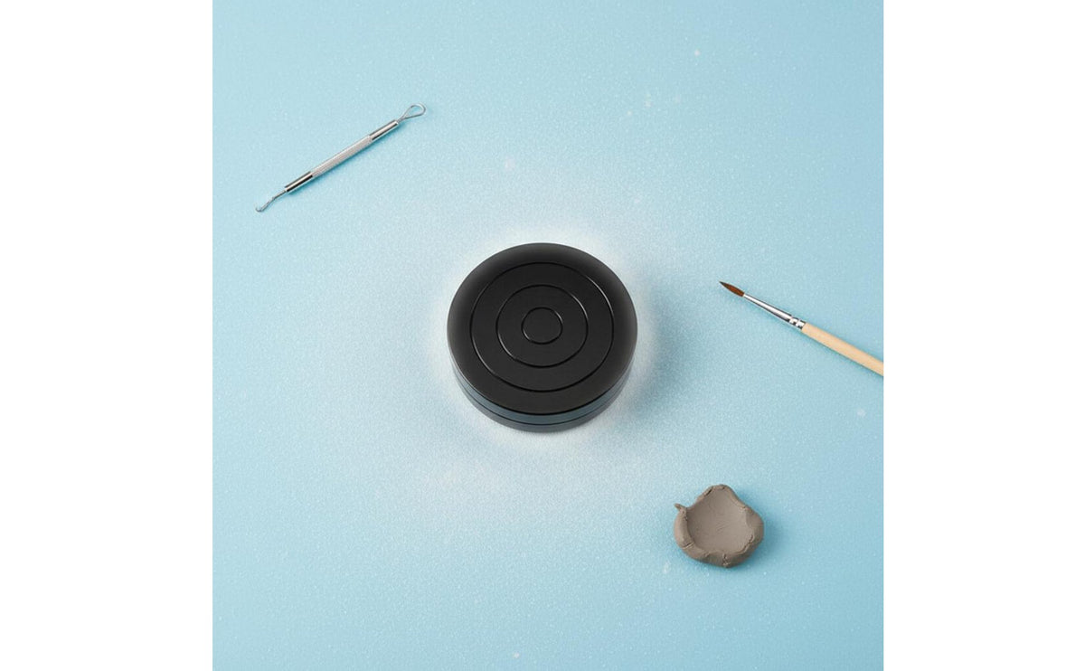Double-Sided Pottery Turntable Reversible Plastic Banding Wheel Sturdy Sculpting Wheel Fluid Rotating for Artists, Beginners, Students, Home Studio, DIY Projects, Classroom