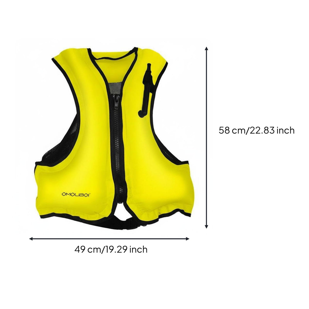 High Visibility Colors Adult Child Flotation Vest Heavy-Duty Zipper Swimming Buoyancy Vest Skin-Friendly Material for Adults, Boating, Beach