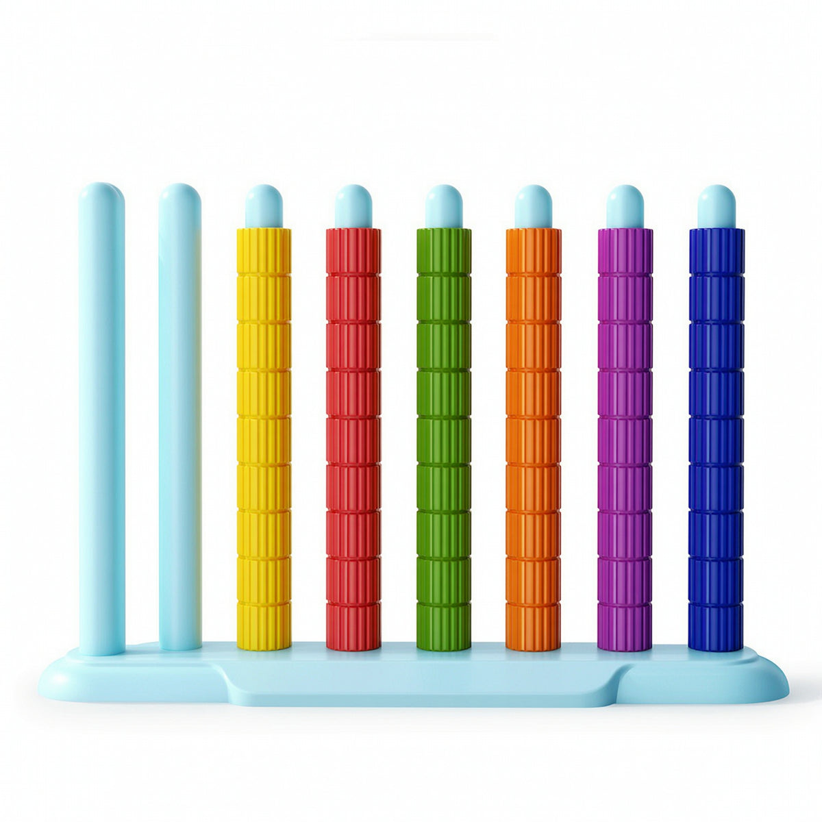 Colorful Rainbow Disc Stacking Game Fine Motor Color Matching Stacking Toy Safe Peg Board Toy with Cards Long-Lasting for Preschool
